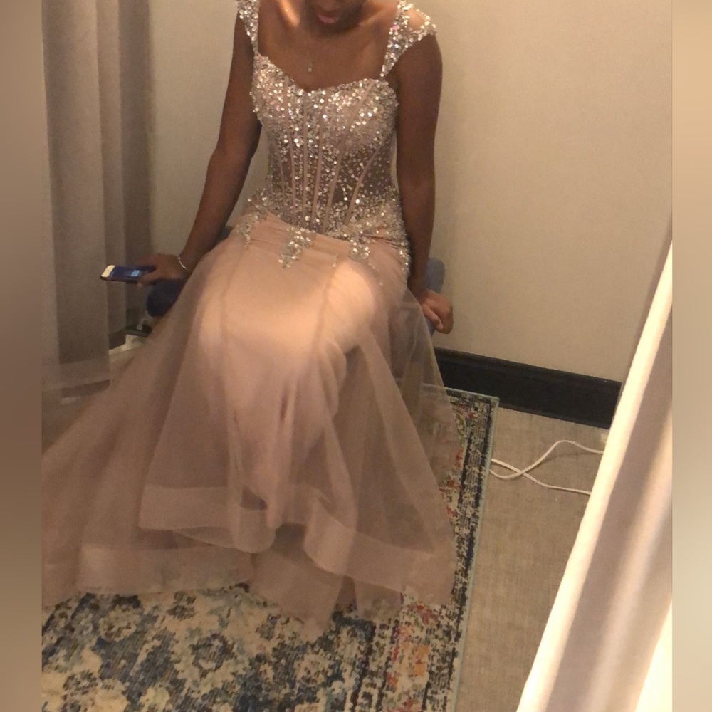 Jovani beaded prom dress